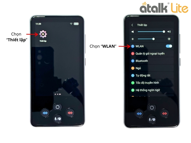Hướng Dẫn Kết Nối Wi-Fi Cho Máy ATalk Lite Hướng Dẫn Kết Nối Wi-Fi Cho Máy ATalk Lite